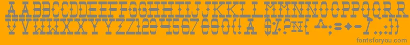 Tomb Font – Gray Fonts on Orange Background