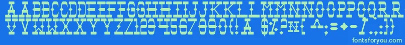 Tomb Font – Green Fonts on Blue Background