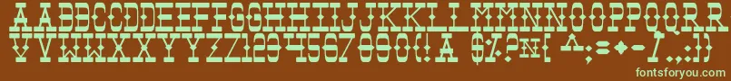 Tomb Font – Green Fonts on Brown Background