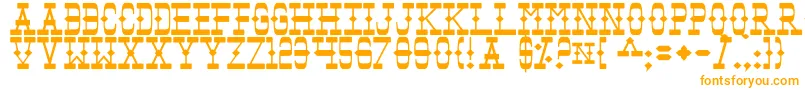 Tomb Font – Orange Fonts on White Background