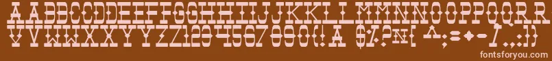 Tomb Font – Pink Fonts on Brown Background