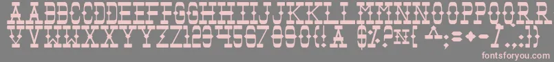 Tomb Font – Pink Fonts on Gray Background