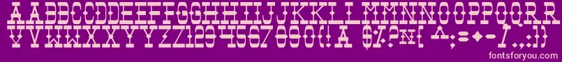 フォントTomb – 紫の背景にピンクのフォント