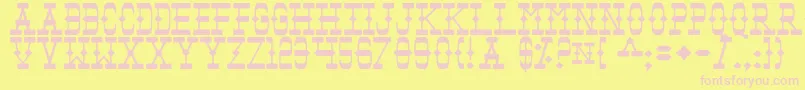 Tomb Font – Pink Fonts on Yellow Background