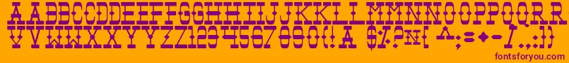Шрифт Tomb – фиолетовые шрифты на оранжевом фоне