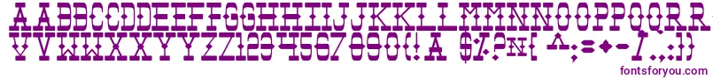 フォントTomb – 白い背景に紫のフォント