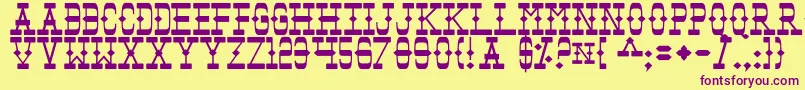 Tomb-fontti – violetit fontit keltaisella taustalla