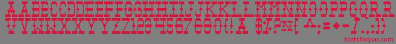 Tomb Font – Red Fonts on Gray Background
