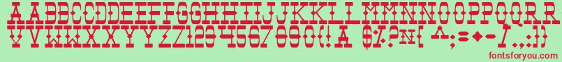 Tomb Font – Red Fonts on Green Background