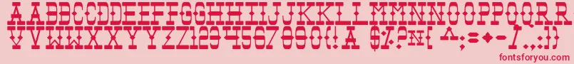 フォントTomb – ピンクの背景に赤い文字