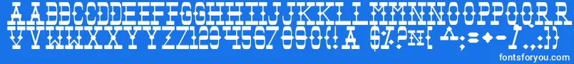 Шрифт Tomb – белые шрифты на синем фоне