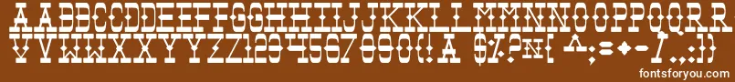 Шрифт Tomb – белые шрифты на коричневом фоне
