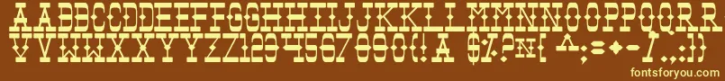 Tomb Font – Yellow Fonts on Brown Background