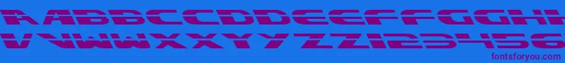 ExcelerateLeft Font – Purple Fonts on Blue Background