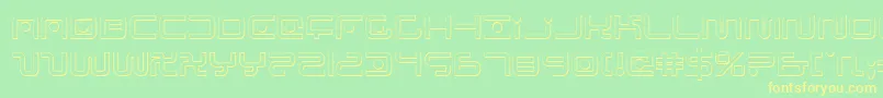 Sagano Font – Yellow Fonts on Green Background