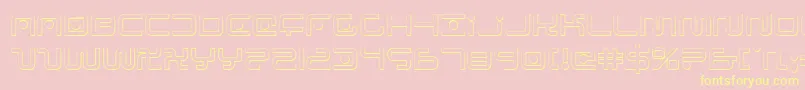 Sagano Font – Yellow Fonts on Pink Background