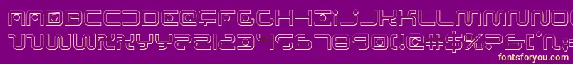 Sagano Font – Yellow Fonts on Purple Background