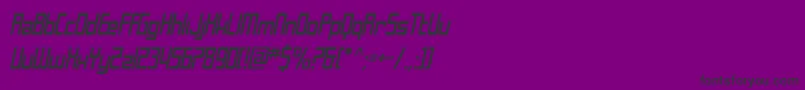 SfLaundromaticCondensedOblique Font – Black Fonts on Purple Background