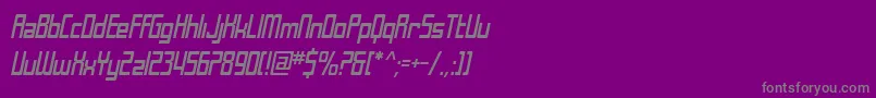 Czcionka SfLaundromaticCondensedOblique – szare czcionki na fioletowym tle