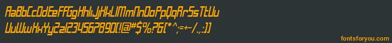 フォントSfLaundromaticCondensedOblique – 黒い背景にオレンジの文字