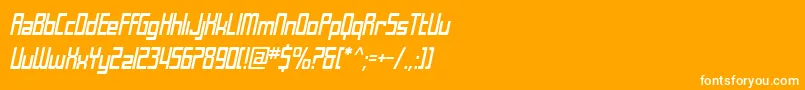 SfLaundromaticCondensedOblique Font – White Fonts on Orange Background