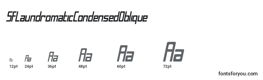 Размеры шрифта SfLaundromaticCondensedOblique