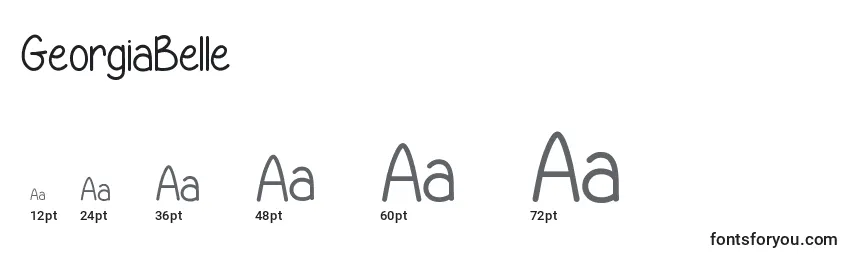 Größen der Schriftart GeorgiaBelle