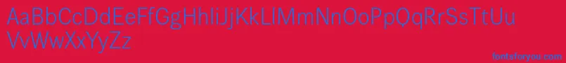 Wendelinreduced45leicht Font – Blue Fonts on Red Background