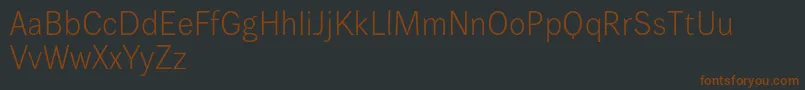 Wendelinreduced45leicht Font – Brown Fonts on Black Background