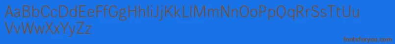 Wendelinreduced45leicht Font – Brown Fonts on Blue Background