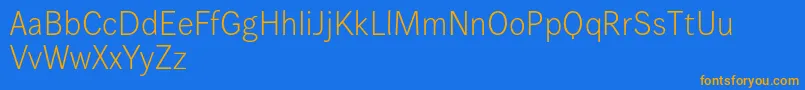 Wendelinreduced45leicht Font – Orange Fonts on Blue Background