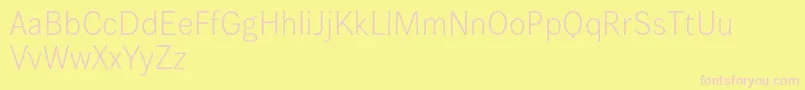 Wendelinreduced45leicht Font – Pink Fonts on Yellow Background