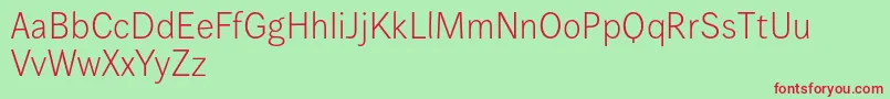 Wendelinreduced45leicht-Schriftart – Rote Schriften auf grünem Hintergrund