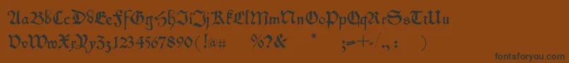 Kleinschwabach Font – Black Fonts on Brown Background