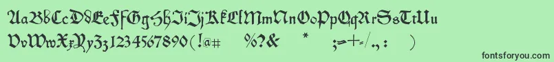 Kleinschwabach Font – Black Fonts on Green Background