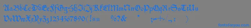 Kleinschwabach Font – Blue Fonts on Gray Background