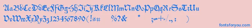 Kleinschwabach Font – Blue Fonts on Pink Background