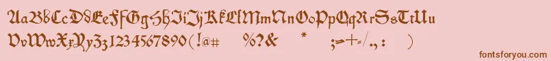 Kleinschwabach Font – Brown Fonts on Pink Background