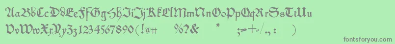 Kleinschwabach Font – Gray Fonts on Green Background