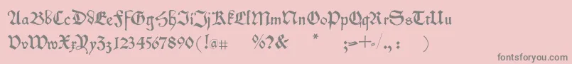 Kleinschwabach-Schriftart – Graue Schriften auf rosa Hintergrund