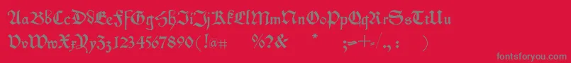 Kleinschwabach Font – Gray Fonts on Red Background