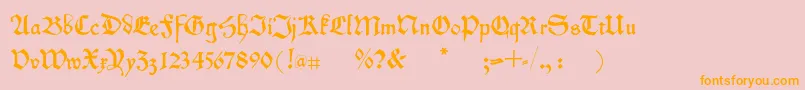 Kleinschwabach Font – Orange Fonts on Pink Background
