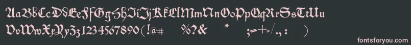 Kleinschwabach Font – Pink Fonts on Black Background