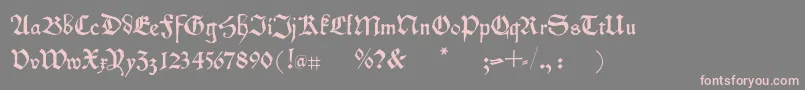 Kleinschwabach Font – Pink Fonts on Gray Background