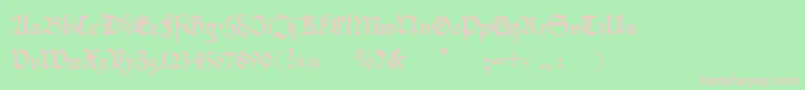 Kleinschwabach Font – Pink Fonts on Green Background