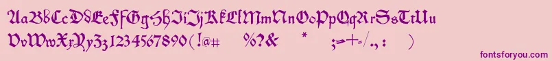 Kleinschwabach Font – Purple Fonts on Pink Background
