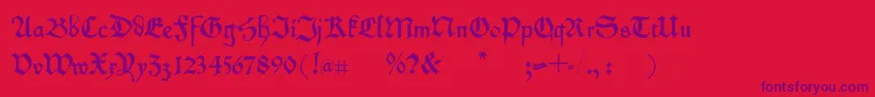 Kleinschwabach Font – Purple Fonts on Red Background