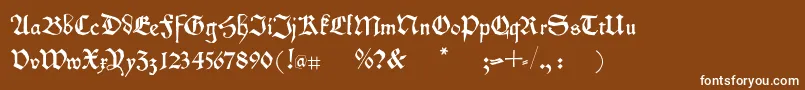Kleinschwabach Font – White Fonts on Brown Background