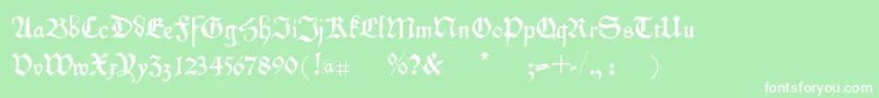 Kleinschwabach Font – White Fonts on Green Background