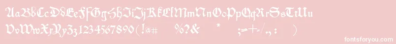 Kleinschwabach Font – White Fonts on Pink Background